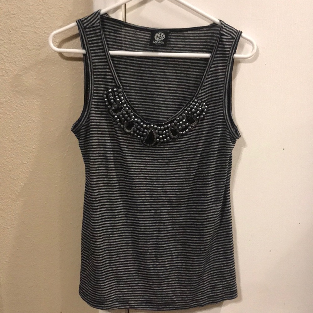 Jeweled sleeveless top